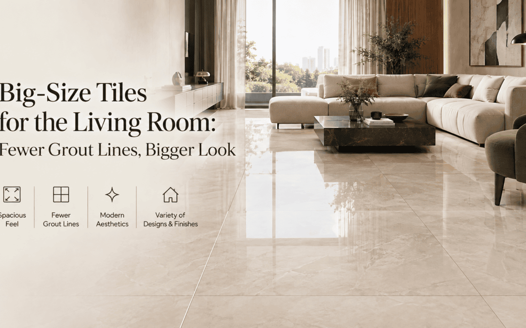 Big-Size Tiles for the Living Room: Fewer Grout Lines, Bigger Look